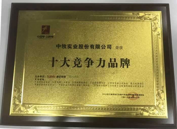2018年9月，由中國(guó)畜牧業(yè)協(xié)會(huì)支持，賽爾傳媒舉辦的2018畜牧行業(yè)用戶(hù)優(yōu)選品牌評(píng)選活動(dòng)中，公司獲“十大畜牧行業(yè)民族品牌”和“十大競(jìng)爭(zhēng)力品牌”兩項(xiàng)榮譽(yù)-2.jpg